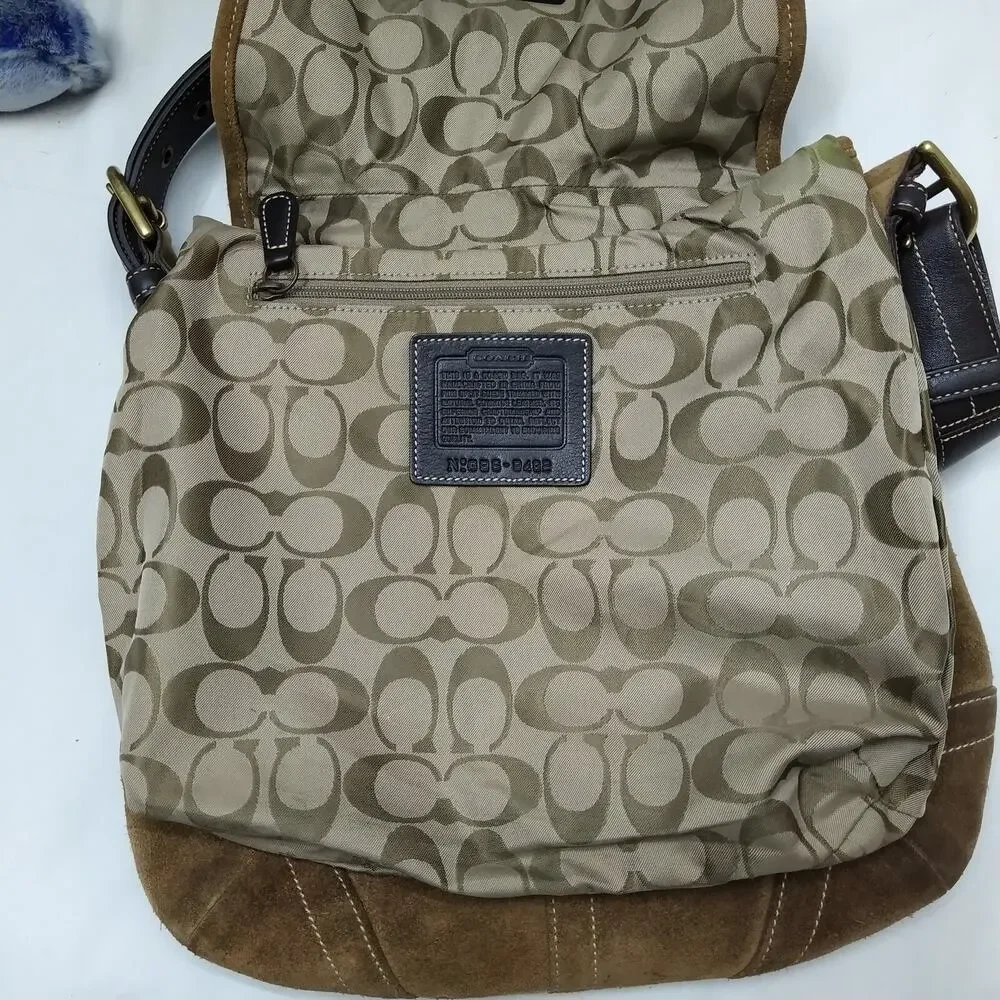 Coach brown suede